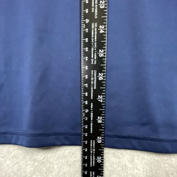 Hanes Polo Mens Sz XL Navy Cool DRI Performance Short Sleeve Shirt 3 Button - Picture 6 of 7